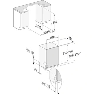 Lave-vaisselle encastrable Miele G7293 SCVI Excellence - ENCASTRABLE 60 CM