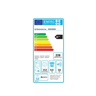 Sèche-linge pompe à chaleur Lg RH9V50WH