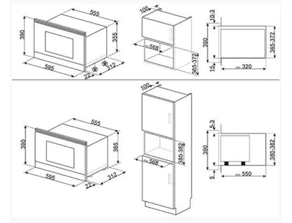 Micro-ondes + Gril Smeg MP322X1