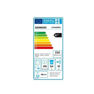 Sèche-linge pompe à chaleur à condensation Siemens WT43H00DFR