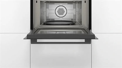 Four encastrable Bosch combine micro-ondes Série 4 avec hot air 60 x 45 cm Noir CMA583MB0