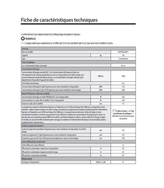 Sèche-linge pompe à chaleur Samsung DV90DG52A0AE