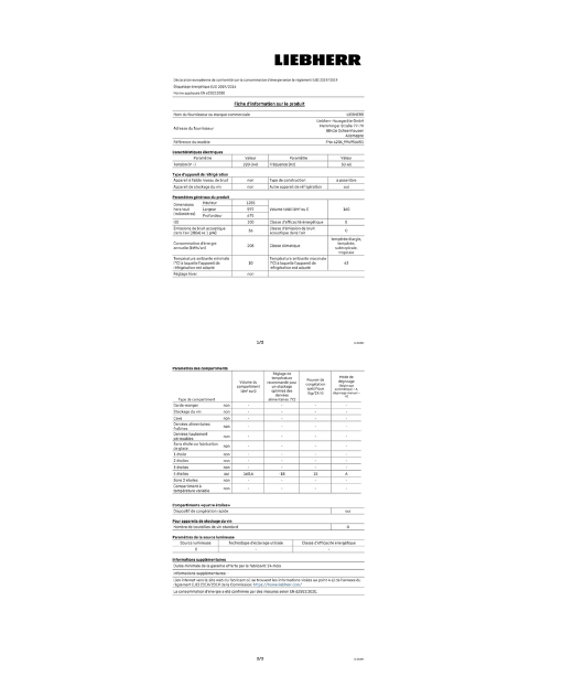 Congélateur armoire Liebherr FNE 4204-22