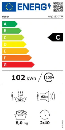 Sèche-linge pompe à chaleur Bosch WQG133DTFR Série 6