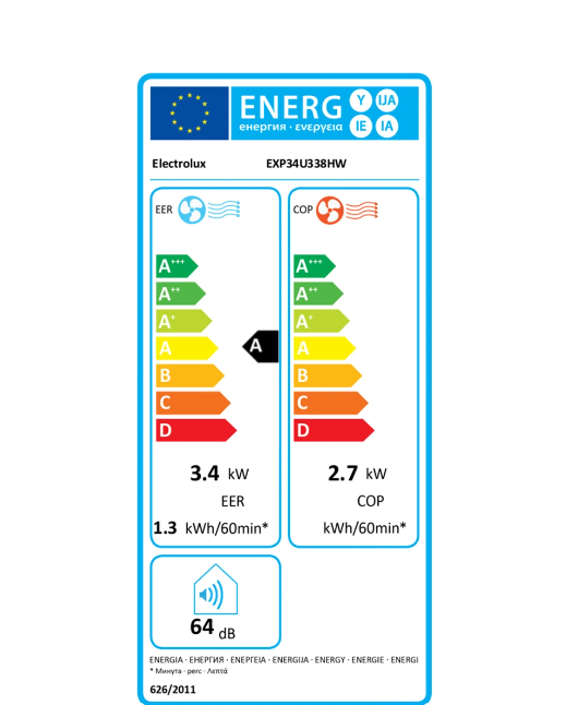 Climatiseur mobile Electrolux EXP34U338HW