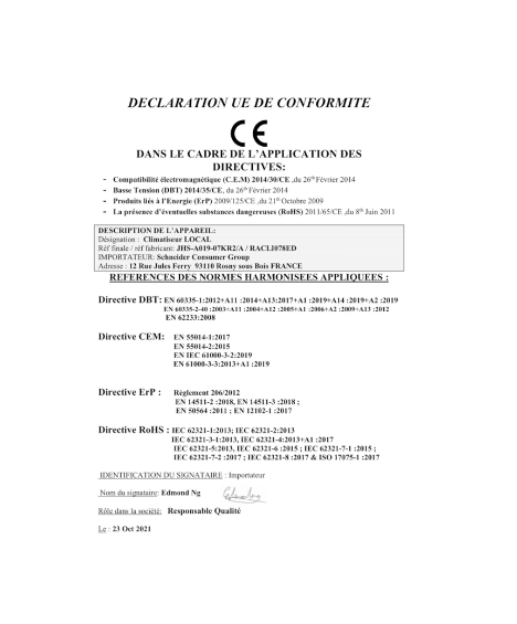 Climatiseur mobile Radiola RACLI078ED