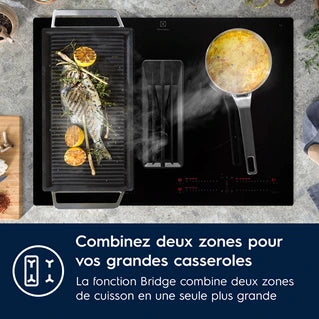 Plaque de cuisson avec hotte intégrée Electrolux KCC73443 + HOTTE INTEGREE