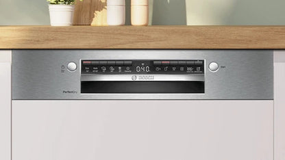 Lave-vaisselle pose libre Bosch Série 6 Lave-vaisselle encastrable avec bandeau 60 cm Acier brossé SMI6ZCS10E