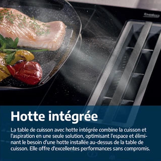Plaque de cuisson avec hotte intégrée Beko HIXI64700UF + HOTTE INTÉGRÉE