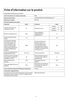 Lave-vaisselle pose libre Miele PFD 100 SMARTBIZ