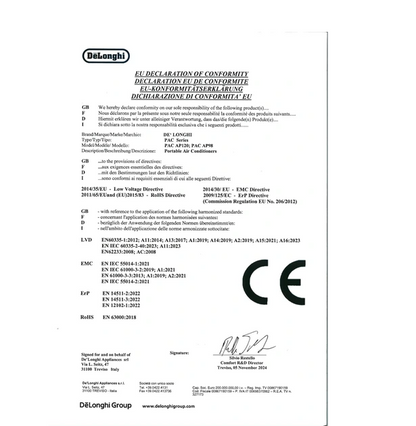 Climatiseur mobile Delonghi PACAP98GENTLEJET