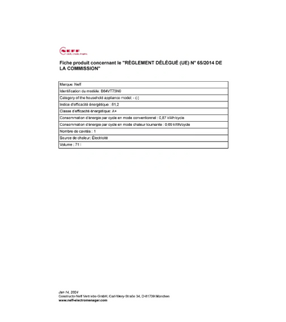 Four encastrable Neff B64VT73N0