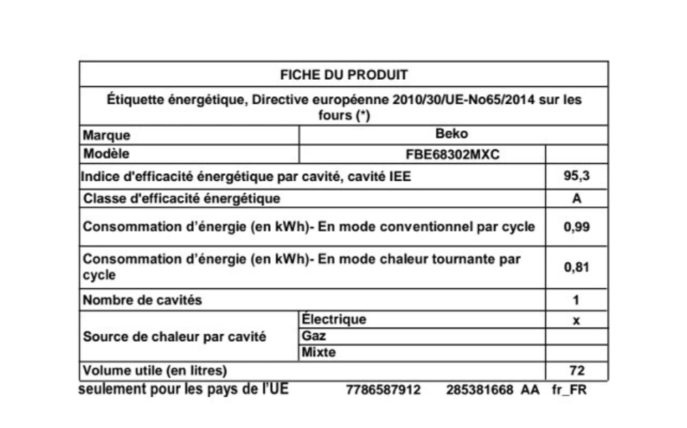 Cuisinière induction Beko FBE68302MXC Inox