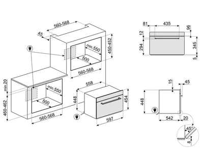 Micro-ondes combiné Smeg sf4400mcx1