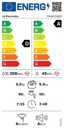 Lave-linge séchant Lg F964R71WRST