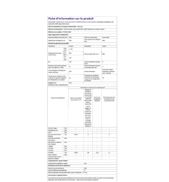 Réfrigérateur multi-portes Samsung RF48A401EB4