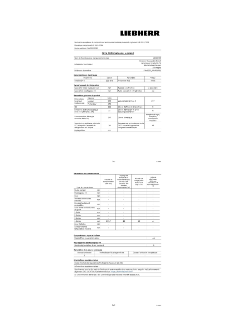 Congélateur armoire Liebherr FNE 5207-22 - BluPerformance