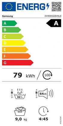 Sèche-linge pompe à chaleur Samsung DV90DG6845LE