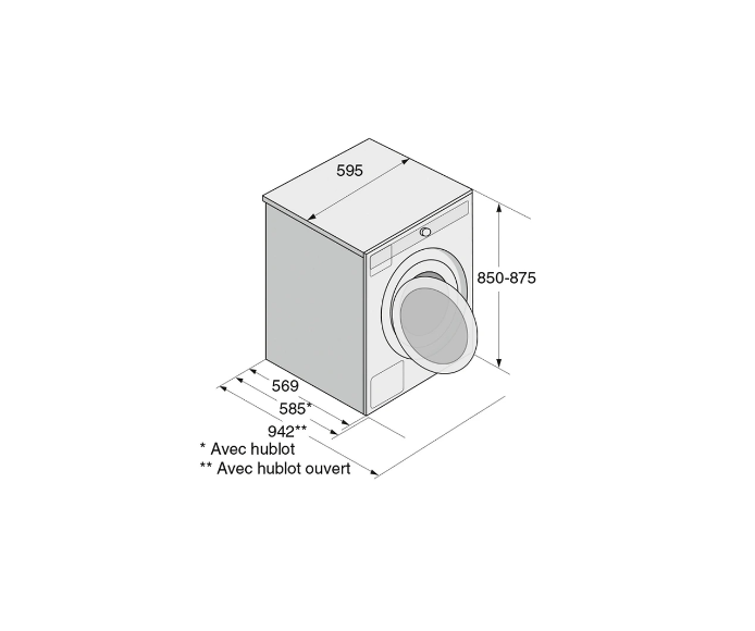 Lave-linge hublot Asko W2096R.W MOTEUR INDUCTION - Système QUATTRO