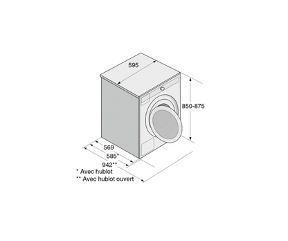 Lave-linge hublot Asko W2096R.W MOTEUR INDUCTION - Système QUATTRO