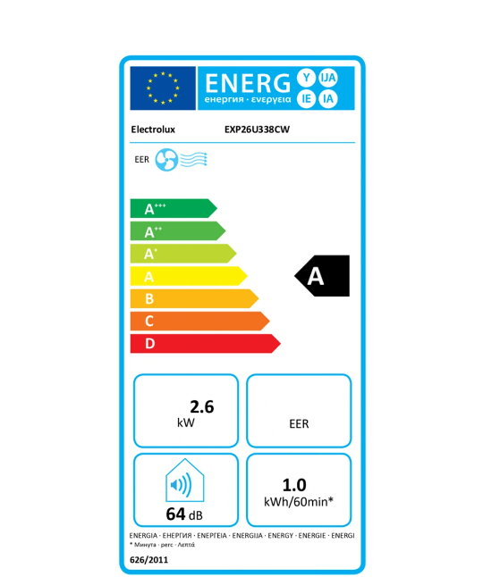 Climatiseur mobile Electrolux EXP26U338CW