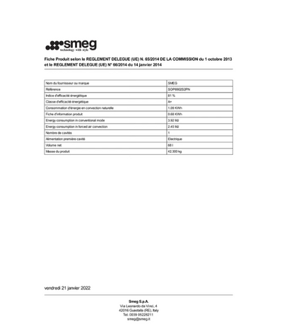 Four encastrable Smeg SOP6902S2PN