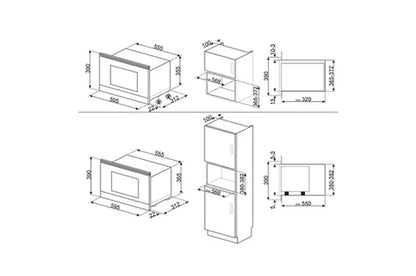 Micro-ondes mono-fonction Smeg MP822NAO