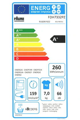 Sèche-linge pompe à chaleur Faure FDH7332PZ