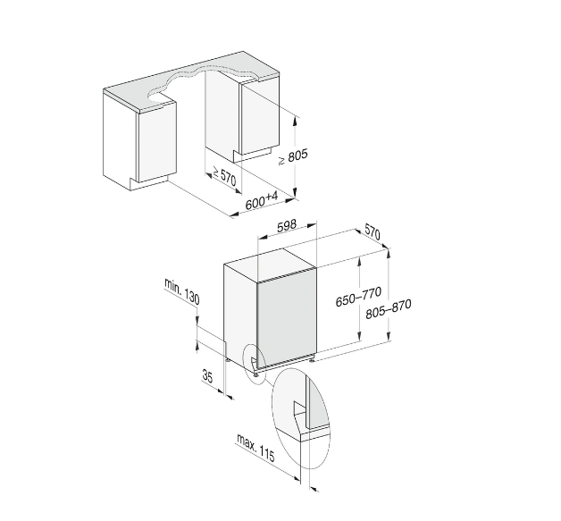 Lave-vaisselle encastrable Miele G7260 SCVI - ENCASTRABLE 60 CM