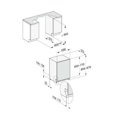 Lave-vaisselle encastrable Miele G7260 SCVI - ENCASTRABLE 60 CM