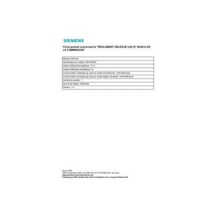 Four encastrable Siemens HB578HBS7 Noir