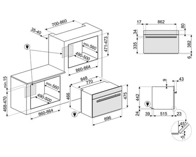 Four encastrable Smeg SFPR9604TNR