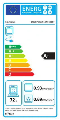 Four encastrable Electrolux Four intégrable multifonction 72l 60cm pyrolyse inox EOC8P29X