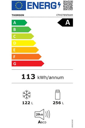 Réfrigérateur congélateur en bas Thomson CTH378NFAWH