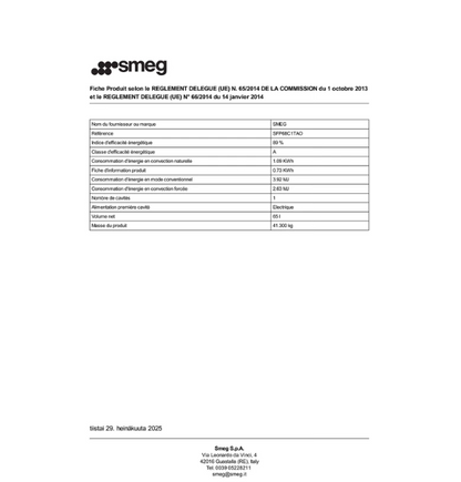 Four encastrable Smeg SFP68C1TAO Gris Anthracite