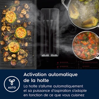 Plaque de cuisson avec hotte intégrée Electrolux KCC73443 + HOTTE INTEGREE