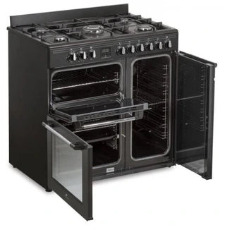 Piano de cuisson Continental Edison Cuisiniere piano gaz 3 fours électriques CECP903FB 5 feu Largeur