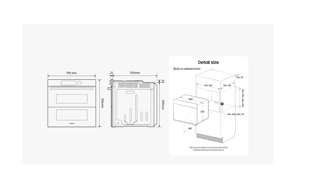 Four encastrable Samsung NV7B4550VAK BESPOKE
