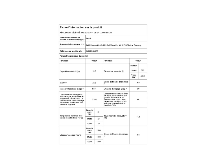 Lave-linge hublot Bosch WGH256ASFR
