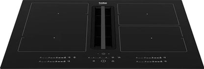 Plaque de cuisson avec hotte intégrée Beko HIXI64700UF + HOTTE INTÉGRÉE