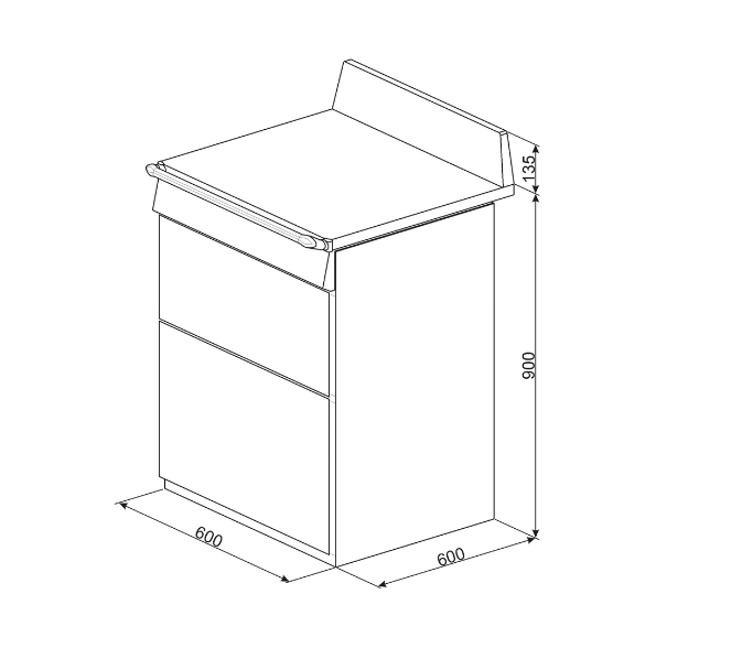 Cuisinière mixte Smeg TR62BL