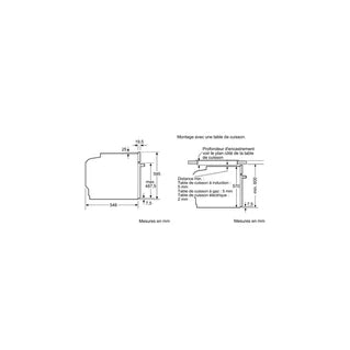Four encastrable Bosch intégrable multifonction HBA572BW3F