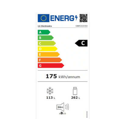 Réfrigérateur congélateur en bas Lg GBBS322CEV