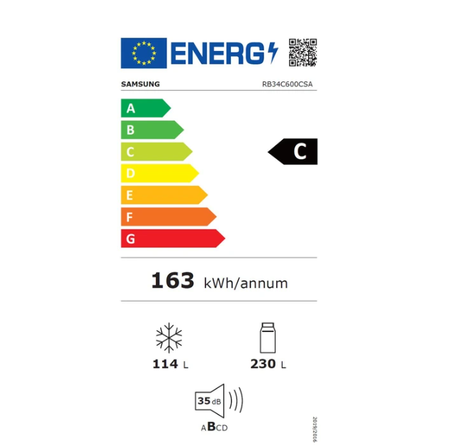 Réfrigérateur congélateur en bas Samsung RB34C600CSA