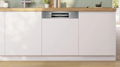 Lave-vaisselle pose libre Bosch Série 6 Lave-vaisselle encastrable avec bandeau 60 cm Acier brossé SMI6ZCS10E