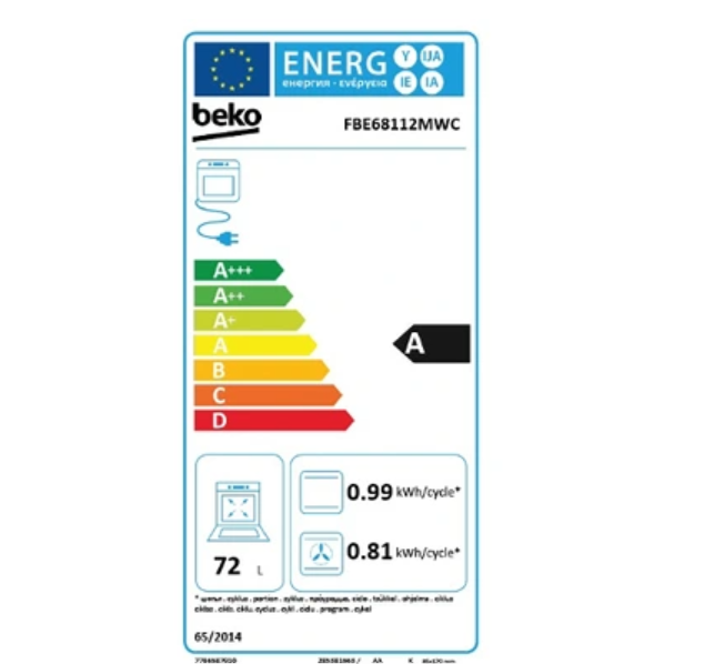 Cuisinière induction Beko FSE68112MWC