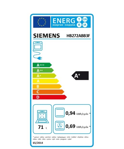 Four encastrable Siemens hb272abb3, iQ300