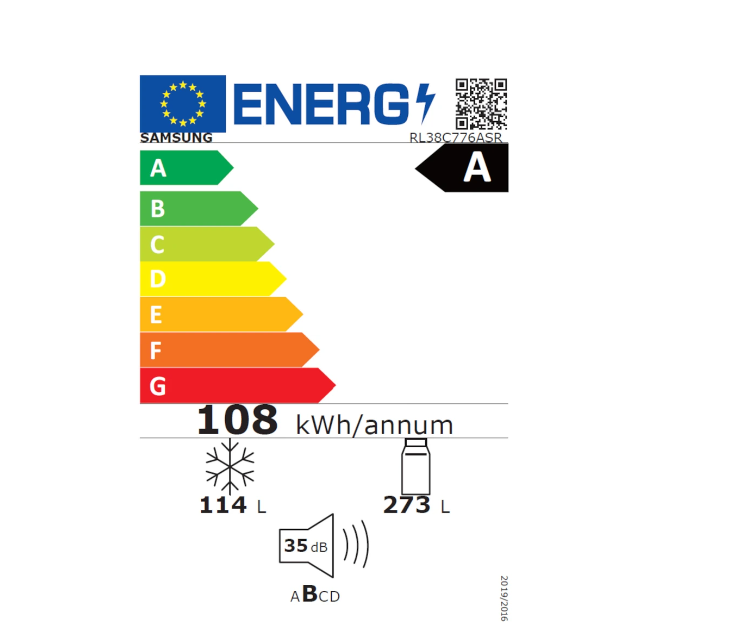 Réfrigérateur congélateur en bas Samsung RL38C776ASR
