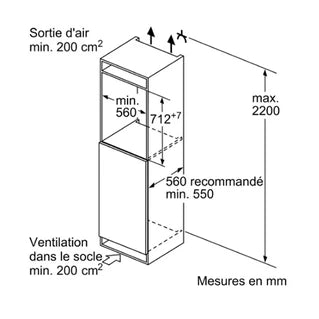 Congélateur bar Siemens GI11VADE0 - ENCASTRABLE 72CM