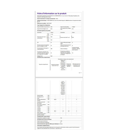 Réfrigérateur congélateur en bas Haier hbw7518dt - combine encastrable 177 cm